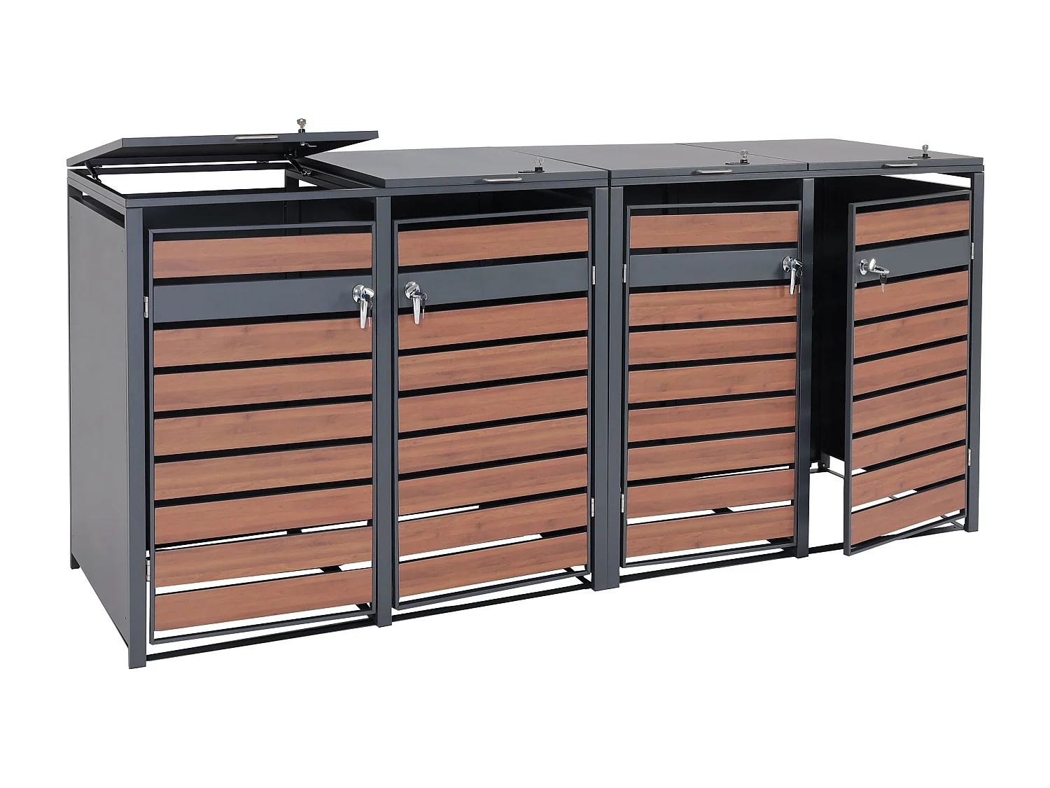 MCW-J81 bin cover,  dark brown cherry wood effect