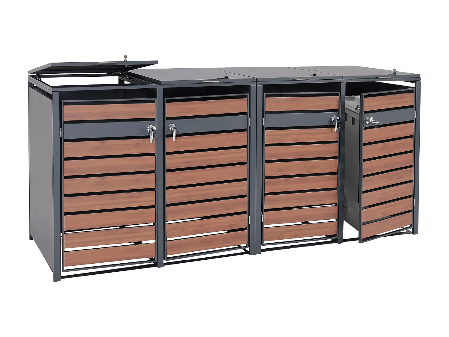 MCW-J81 bin cover,  dark brown cherry wood effect
