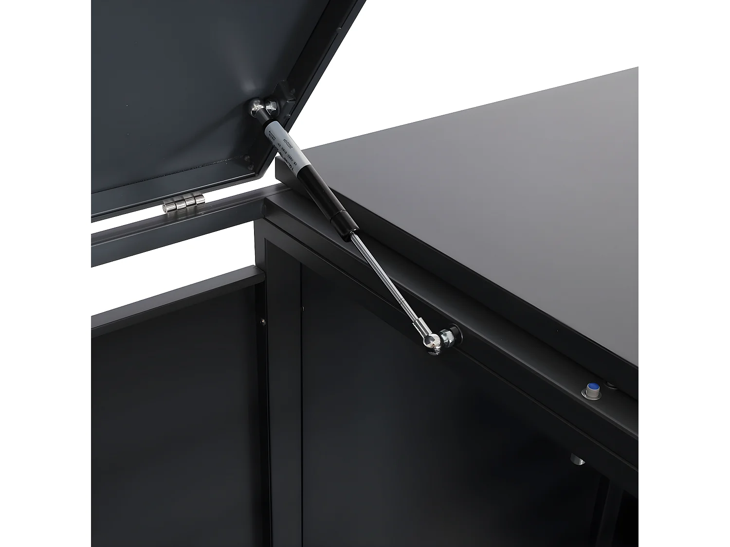 2er-Mülltonnenverkleidung MCW-J81, Kirsche-Holzoptik dunkelbraun