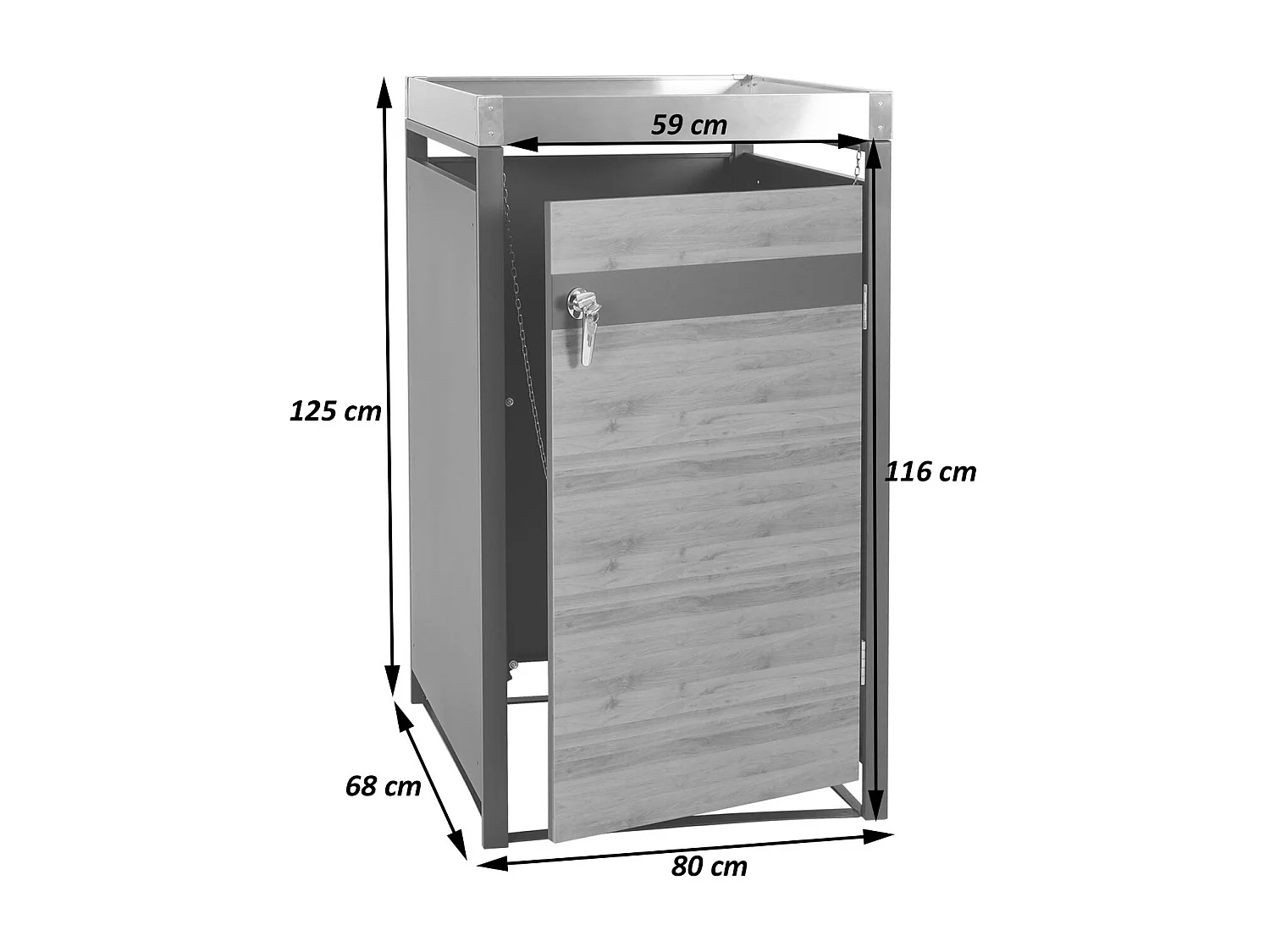 Wkład do kosza MCW-J82 (1 szt.),  ciemnobrązowy wygląd drewna wiśniowego