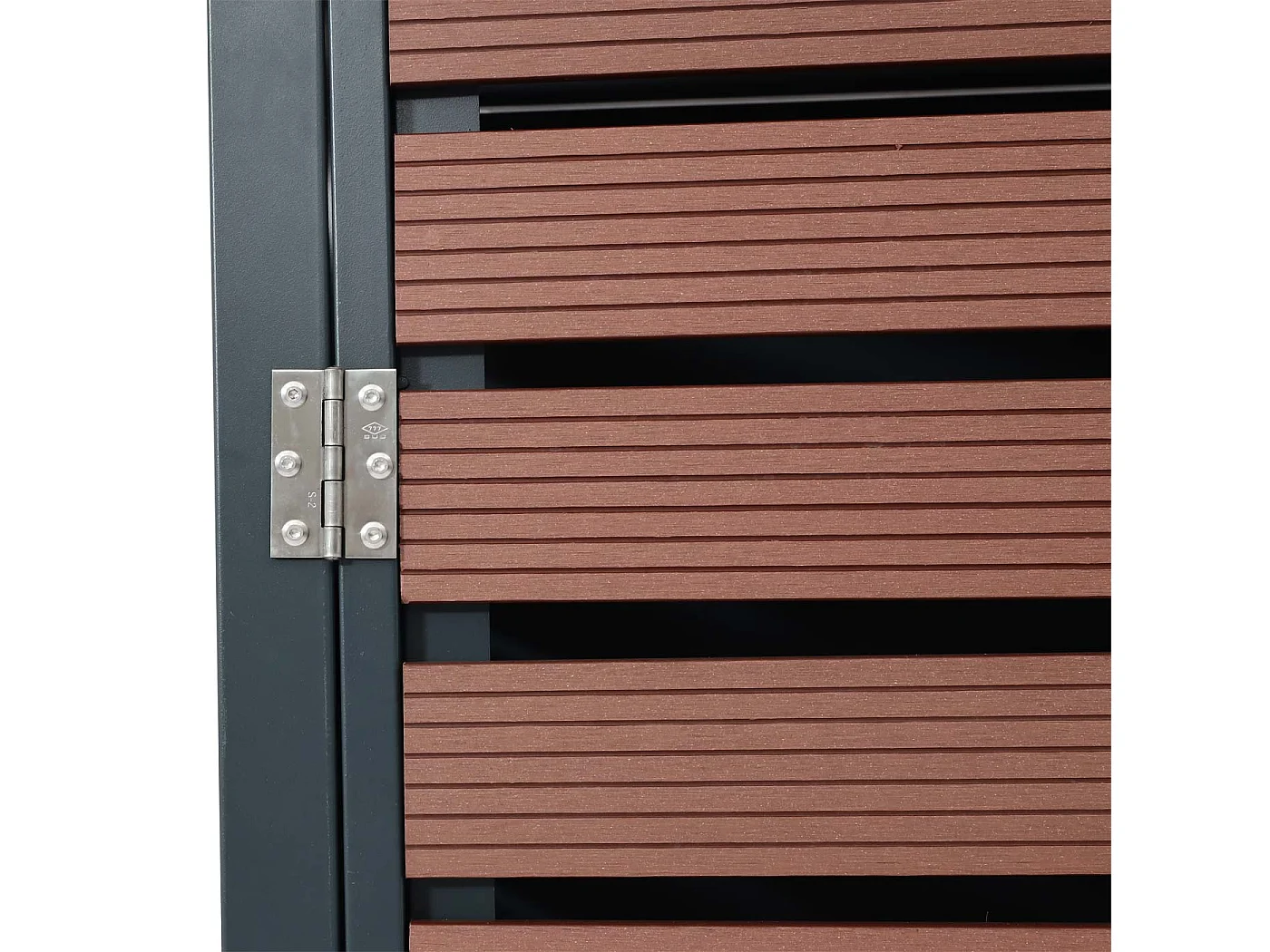 Mülltonnenverkleidung MCW-K14 (4er), Walnuss-Holzoptik