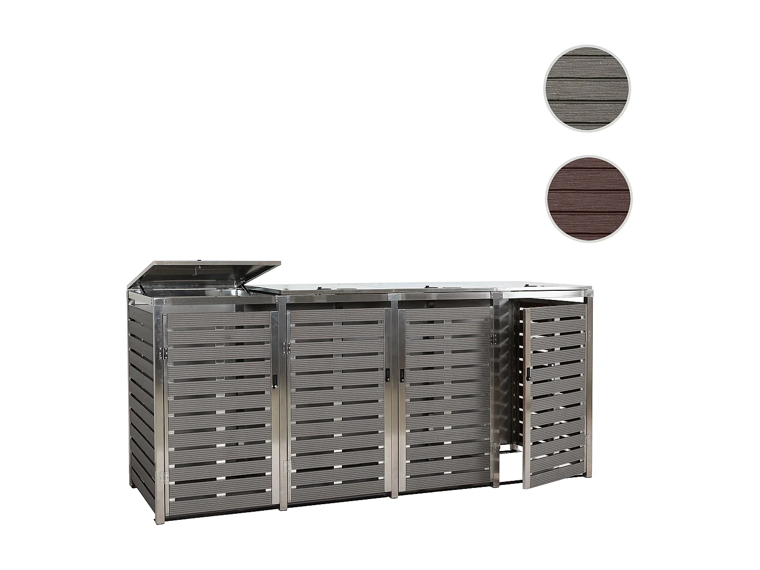 Mülltonnenverkleidung MCW-K14 (4er), Anthrazit