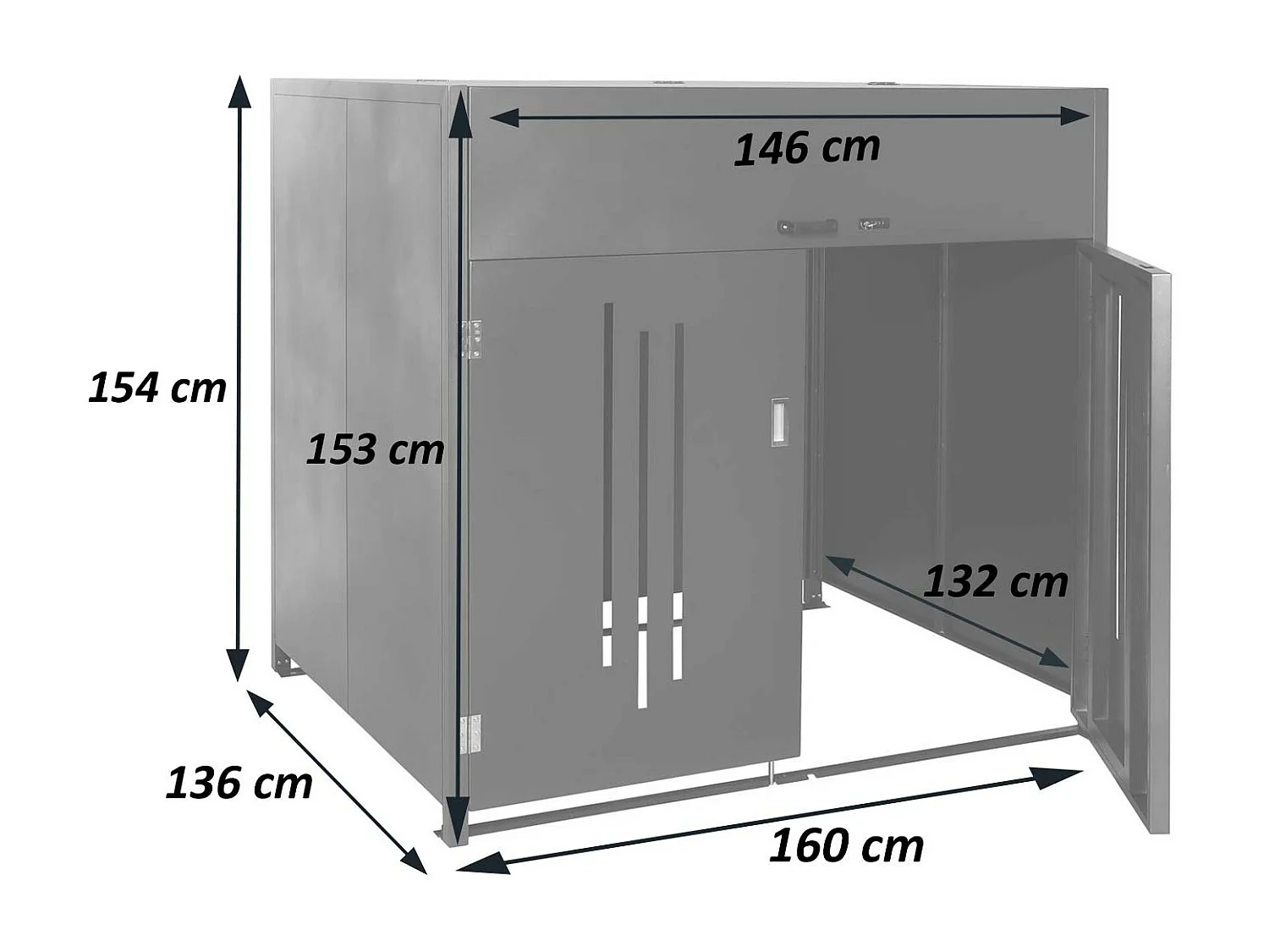 Müllcontainerverkleidung MCW-M54