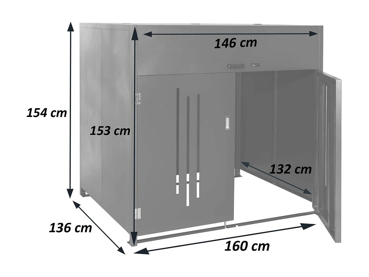 Afdækning til affaldscontainer MCW-M54