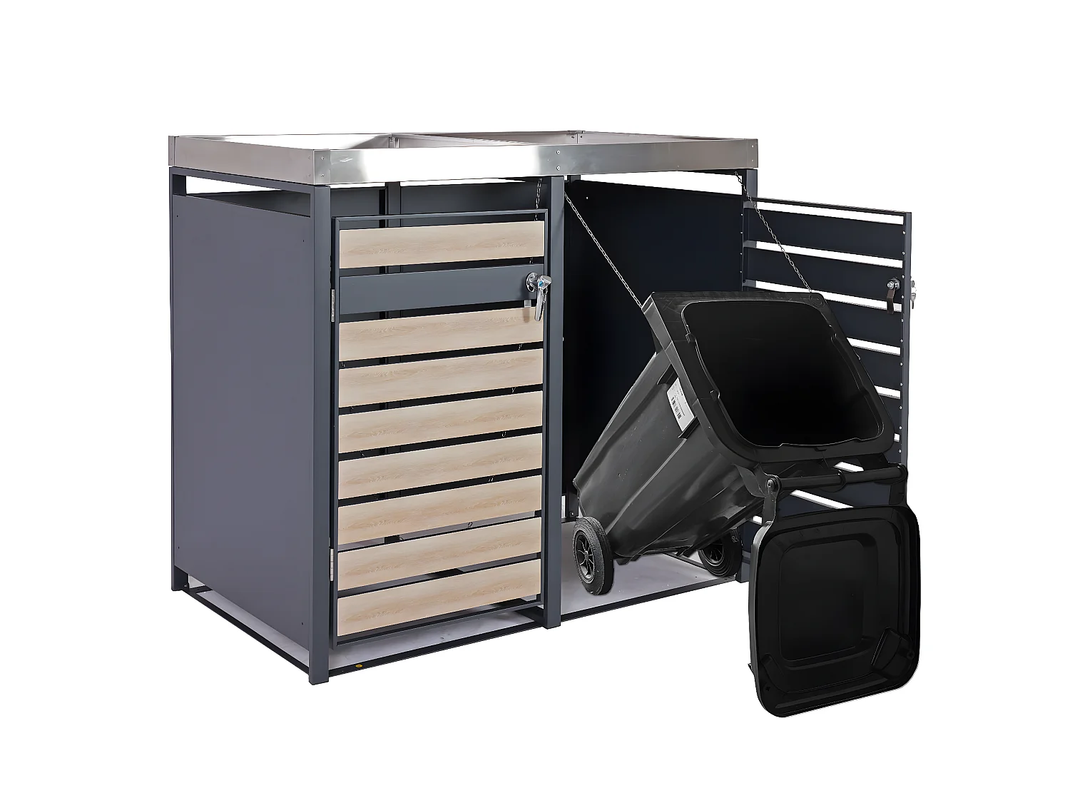 Pojemnik MCW-J81 (2 sztuki),  wygląd drewna bukowego