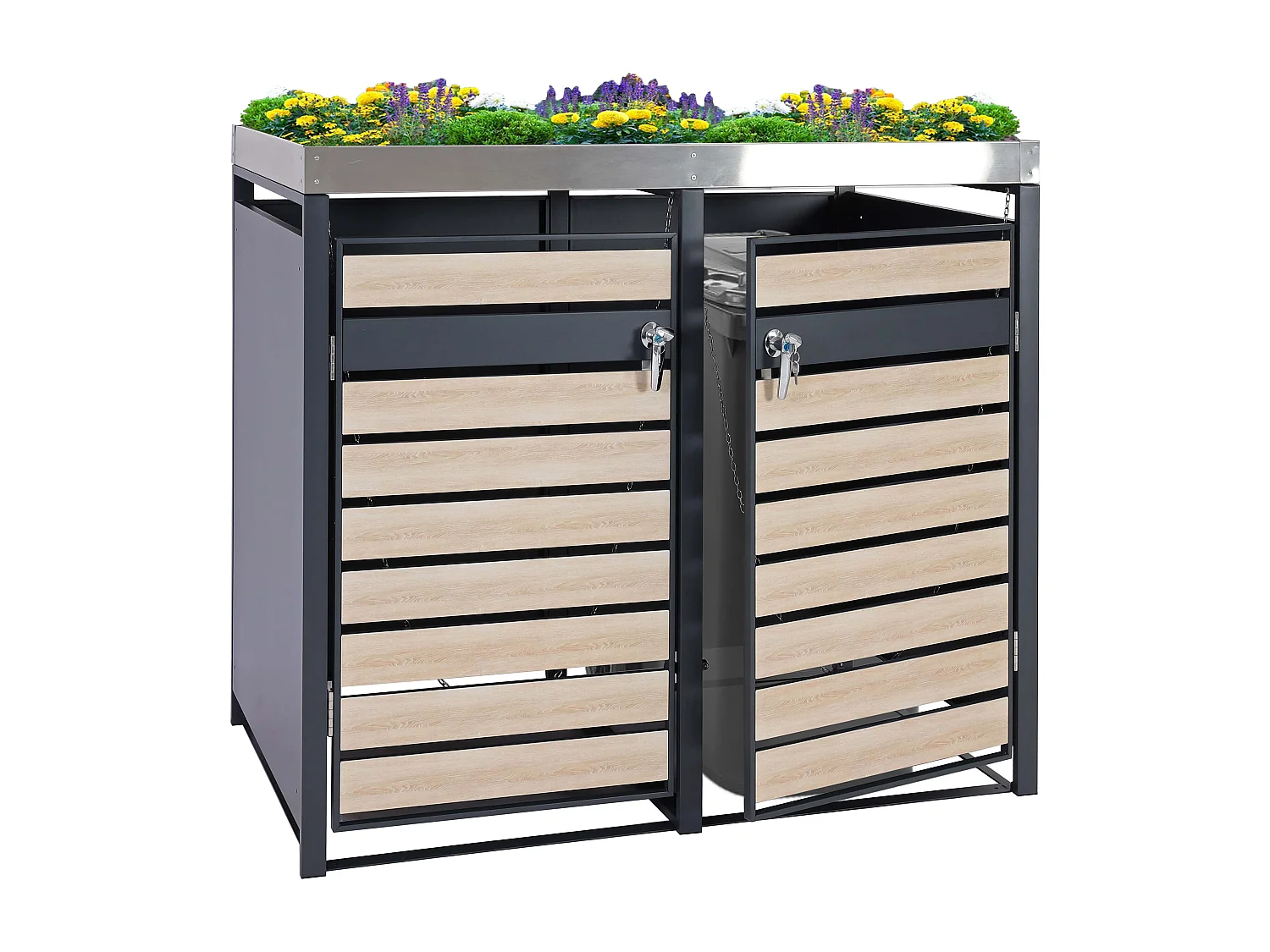 Pojemnik MCW-J81 (2 sztuki),  wygląd drewna bukowego