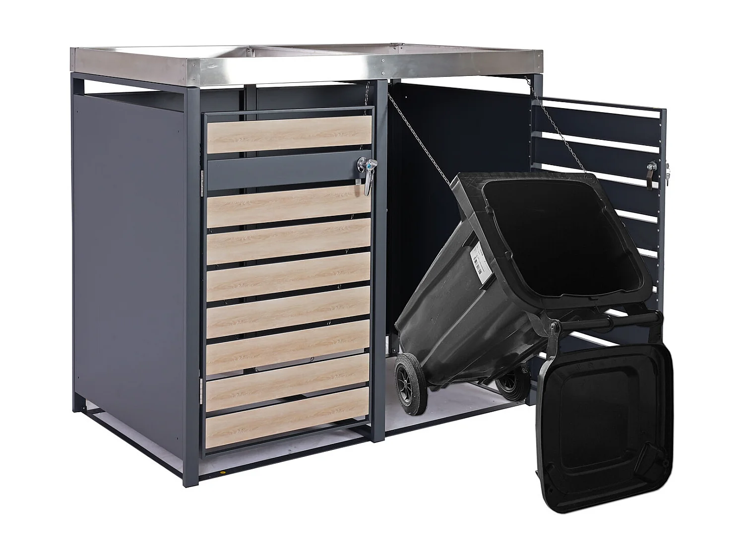 Pojemnik MCW-J81 (2 sztuki),  wygląd drewna bukowego