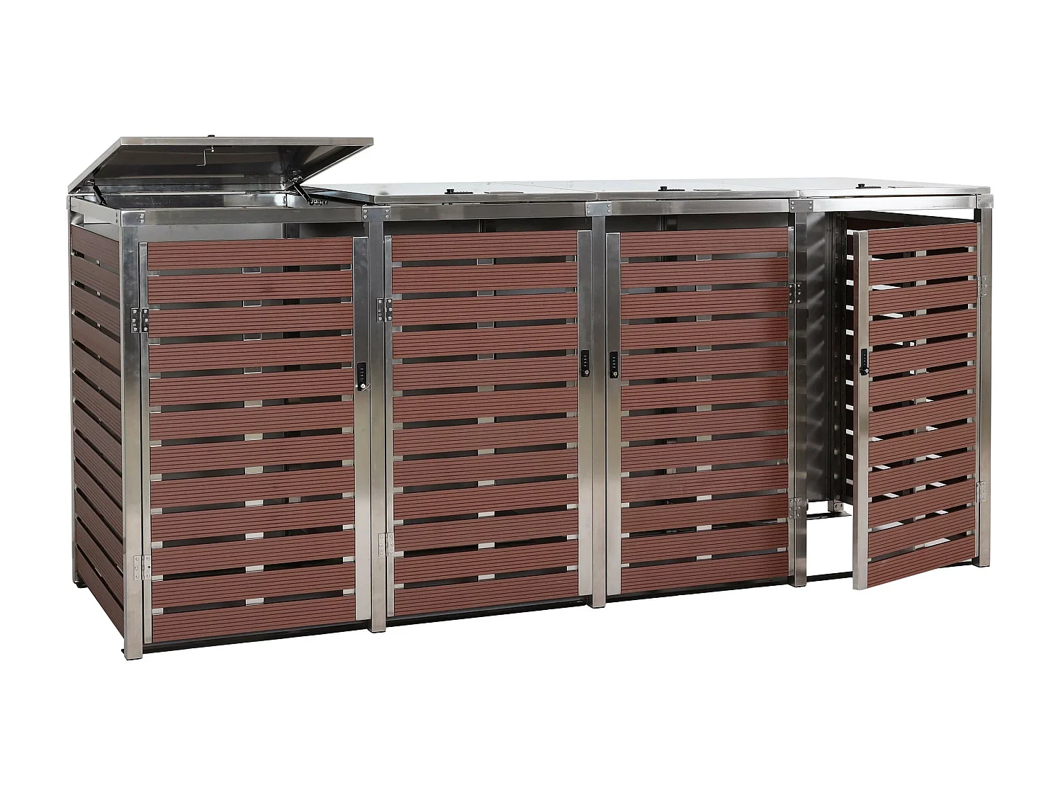 Pojemnik MCW-K14 (4 sztuki),  wygląd drewna orzechowego