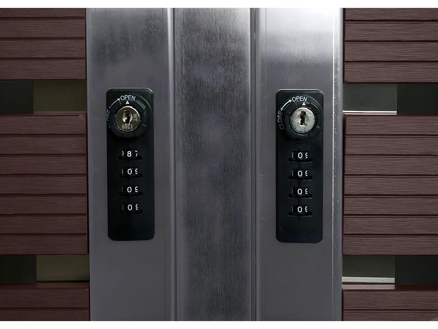 Pojemnik MCW-K14 (4 sztuki),  wygląd drewna orzechowego