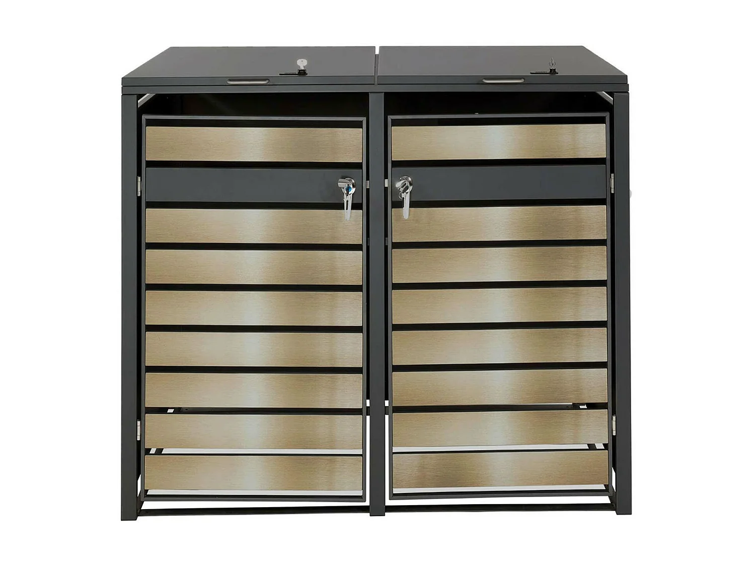 Bekleding voor 2 vuilnisbakken MCW-J81,  goud