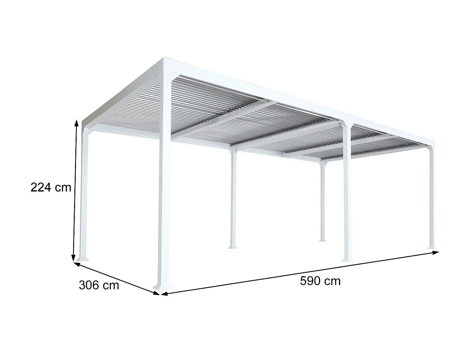Pergola aluminiowa MCW-L41,  antracyt