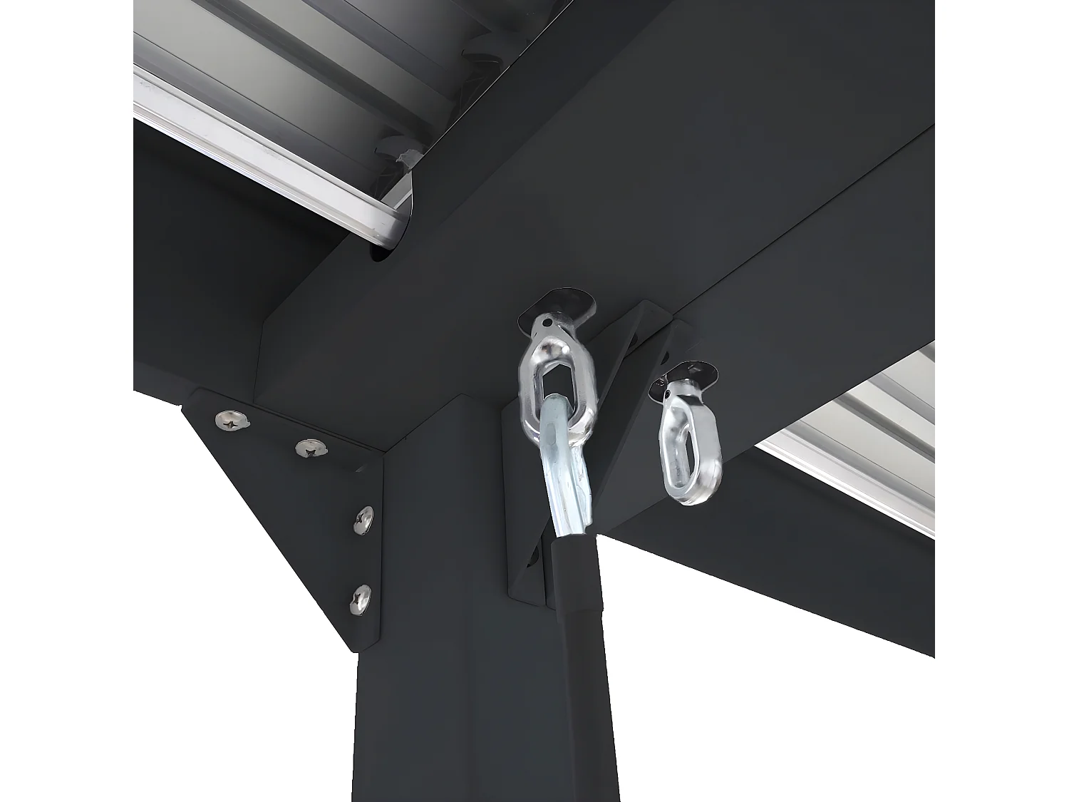 Pergola aluminiowa MCW-L41,  antracyt