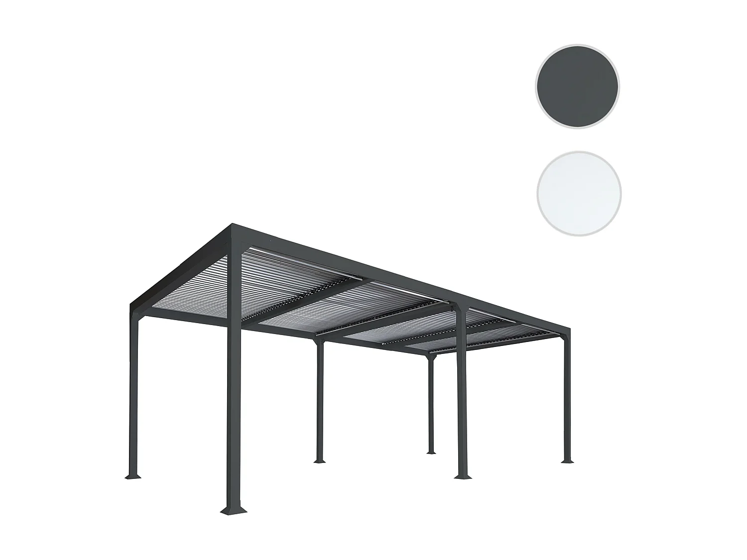 Pergola aluminiowa MCW-L41,  antracyt