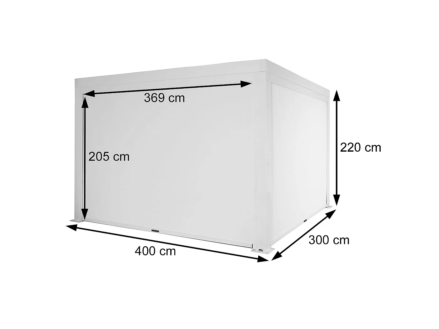 Pergola MCW-L46 mit Seitenwand, Anthrazit