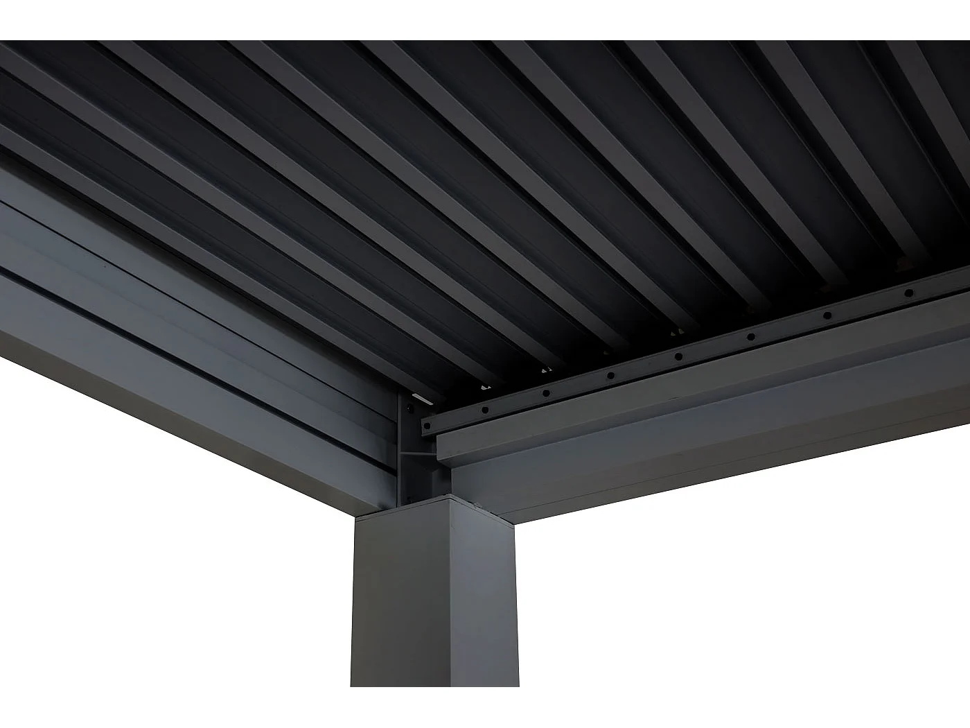 Pergola MCW-L46 mit Seitenwand, Anthrazit