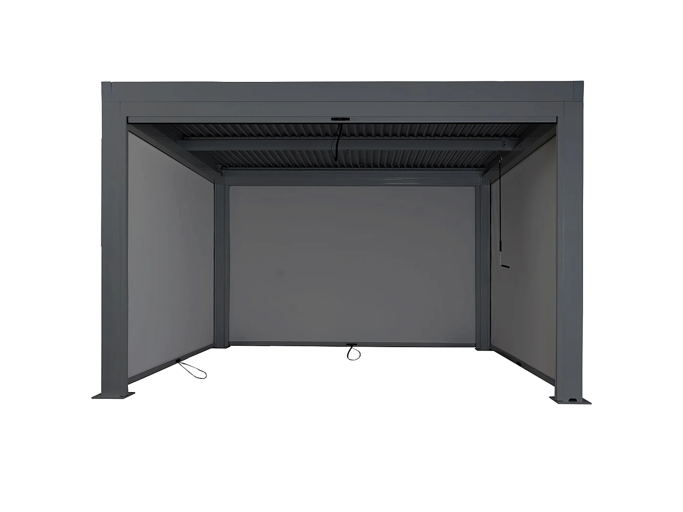 Pergola MCW-L46 mit Seitenwand, Anthrazit