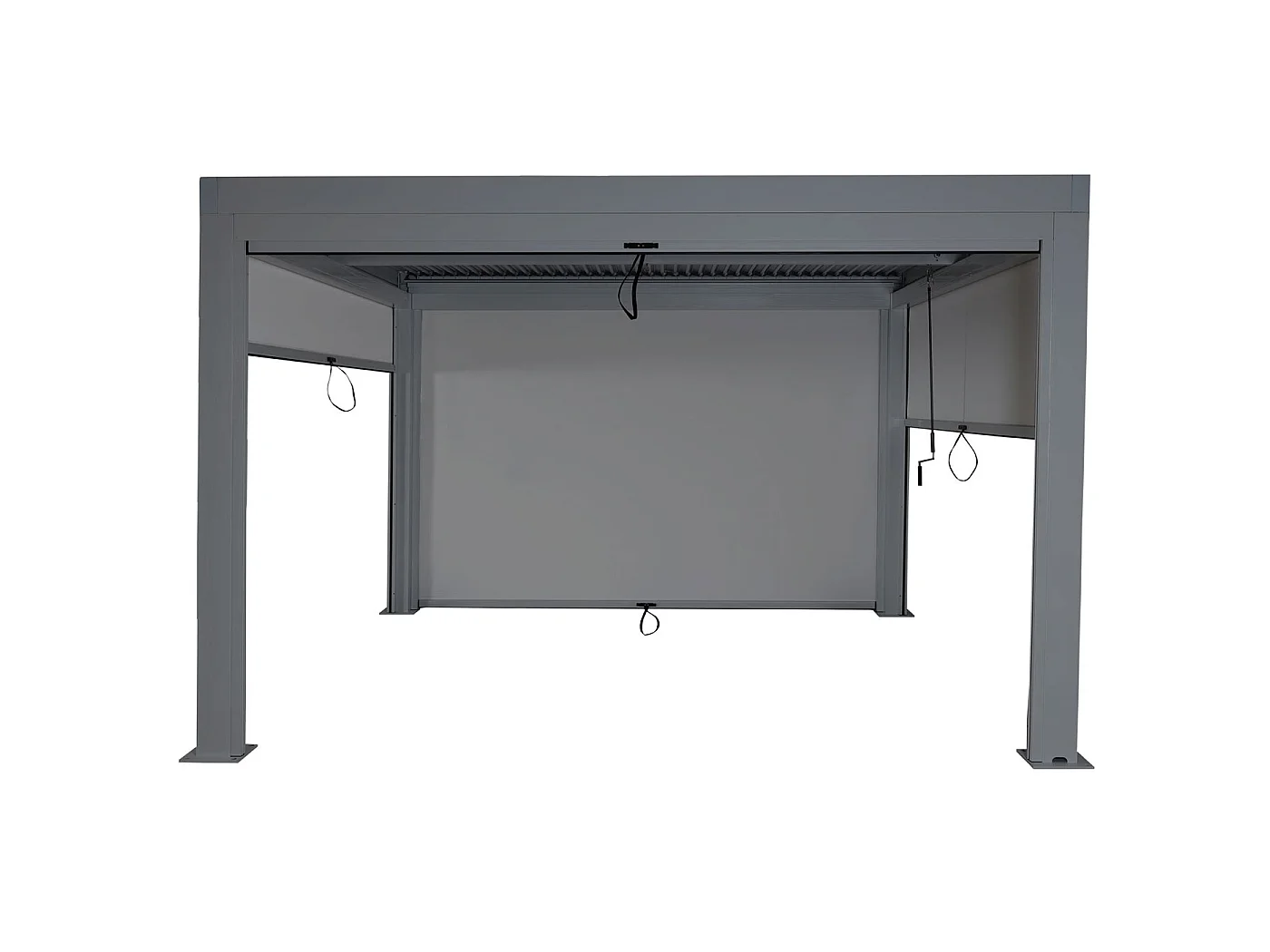 Pergola MCW-L46 mit Seitenwand, Anthrazit