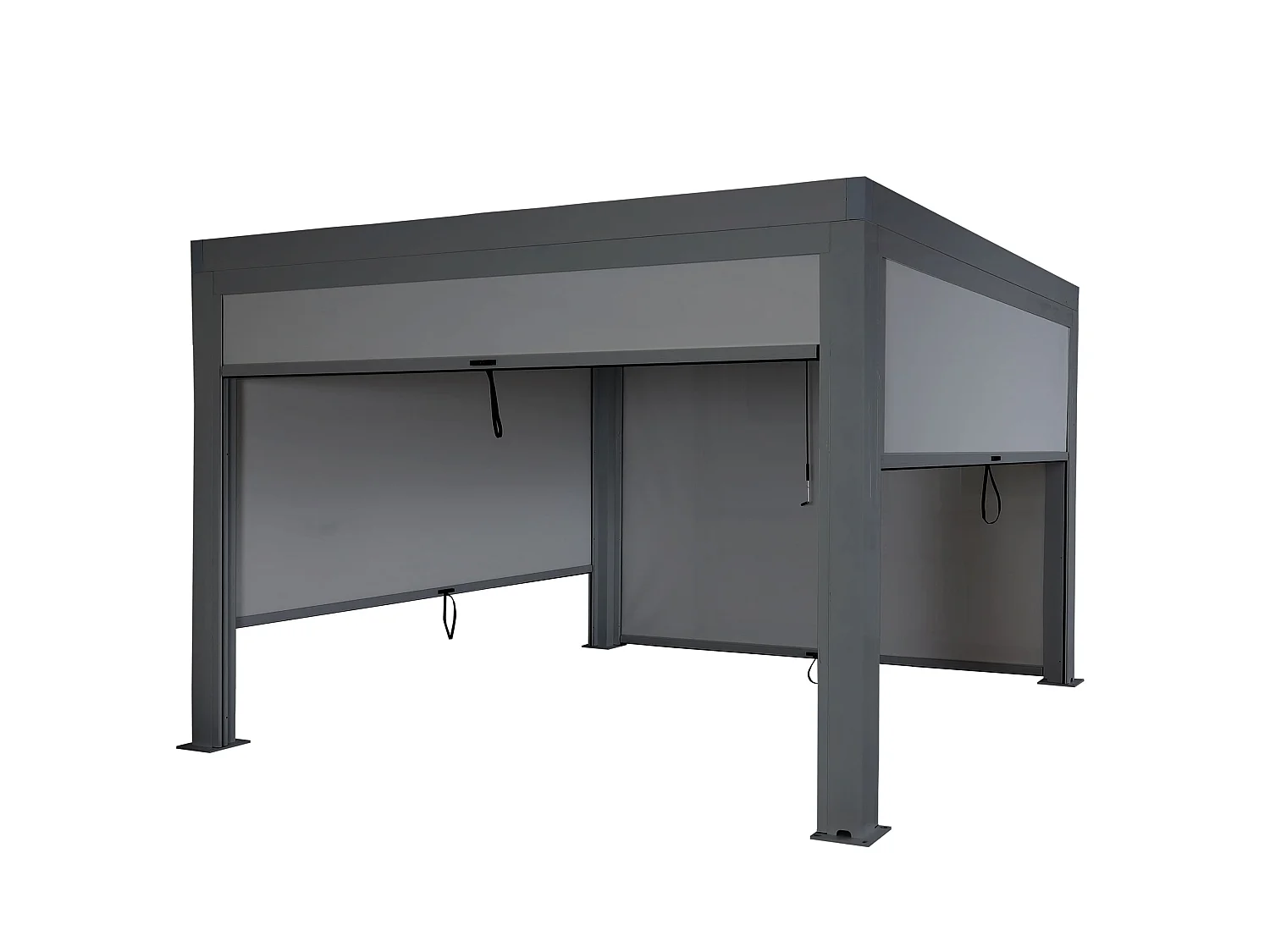 Pergola MCW-L46 mit Seitenwand, Anthrazit