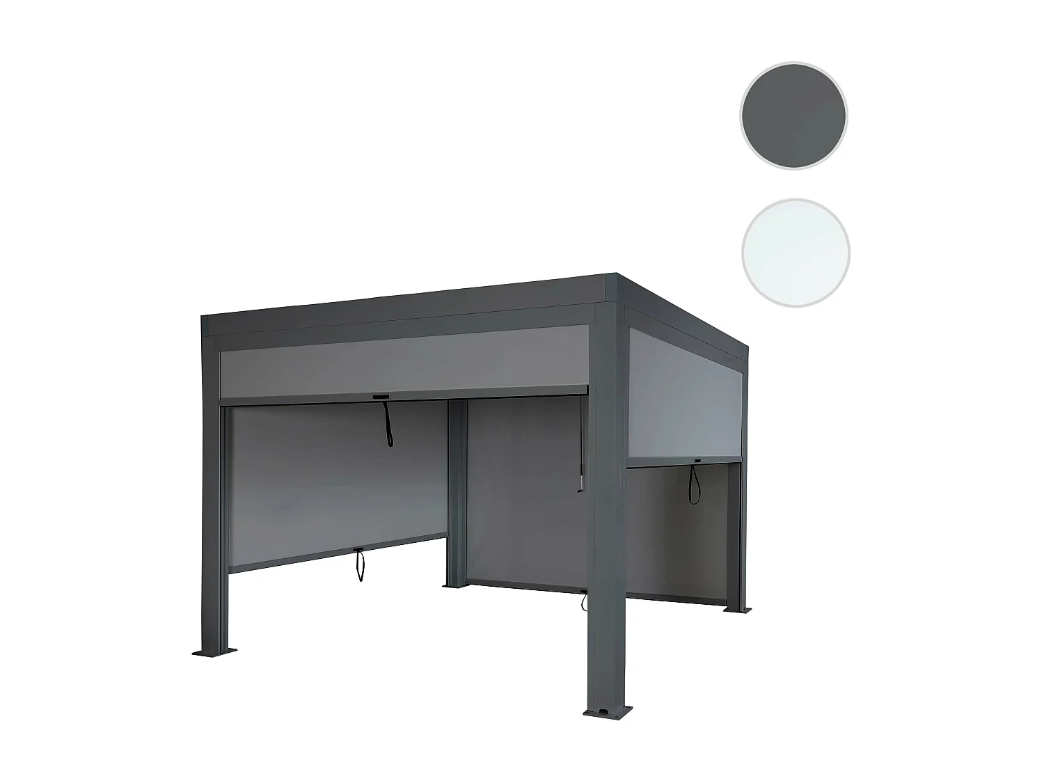 Pergola MCW-L46 met zijwand,  antraciet