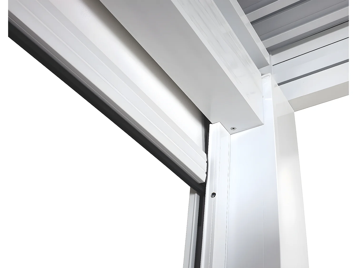 Zijpaneel voor pergola MCW-L46 (4 eenheden),  wit