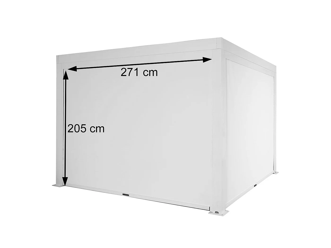 Sidevæg til pergola MCW-L46 (4-delt),  hvid
