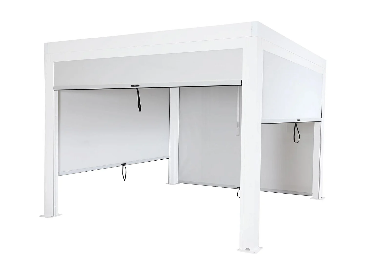 Sidevæg til pergola MCW-L46 (4-delt),  hvid