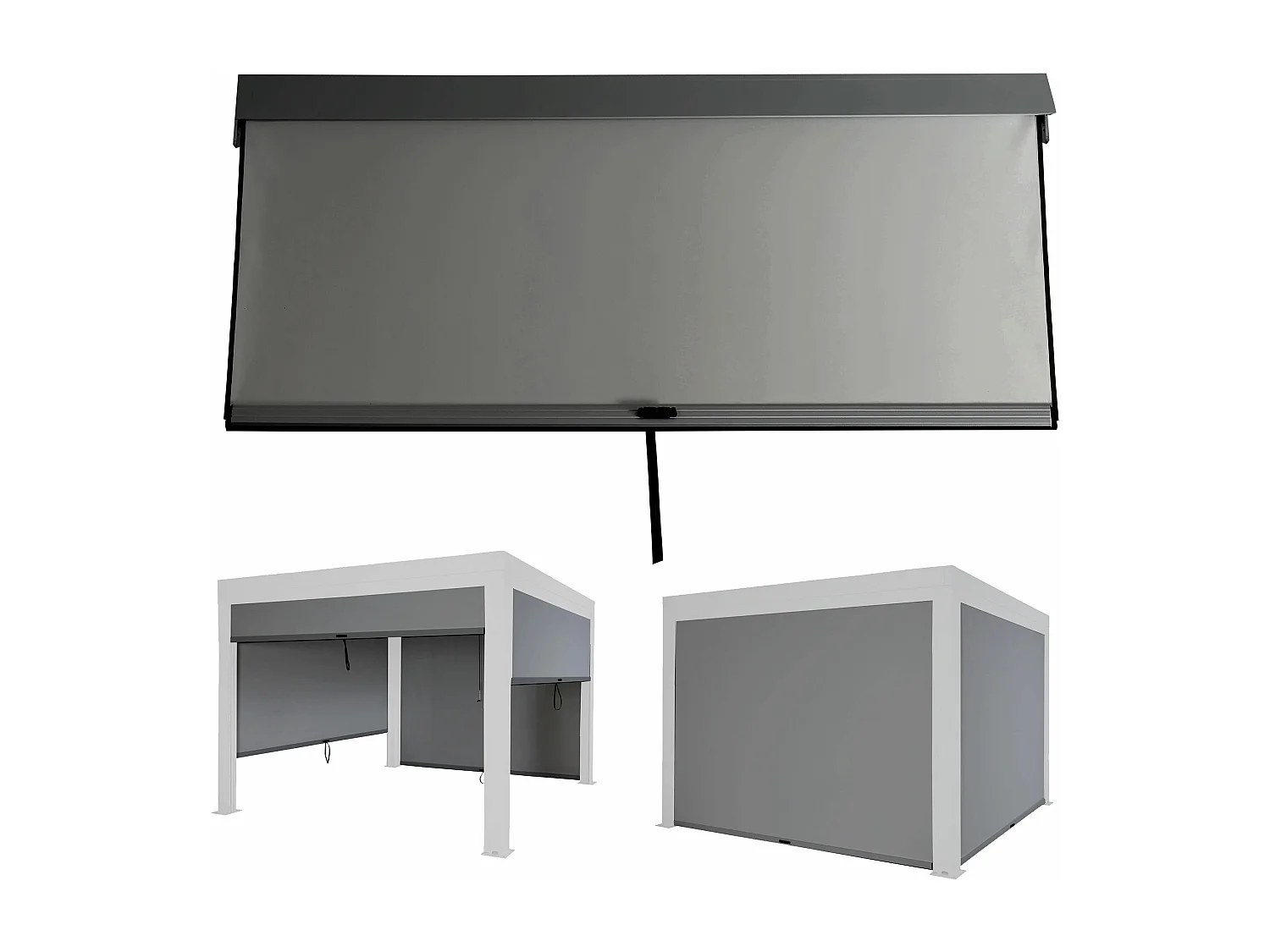 Zijpaneel voor pergola MCW-L46,  antraciet