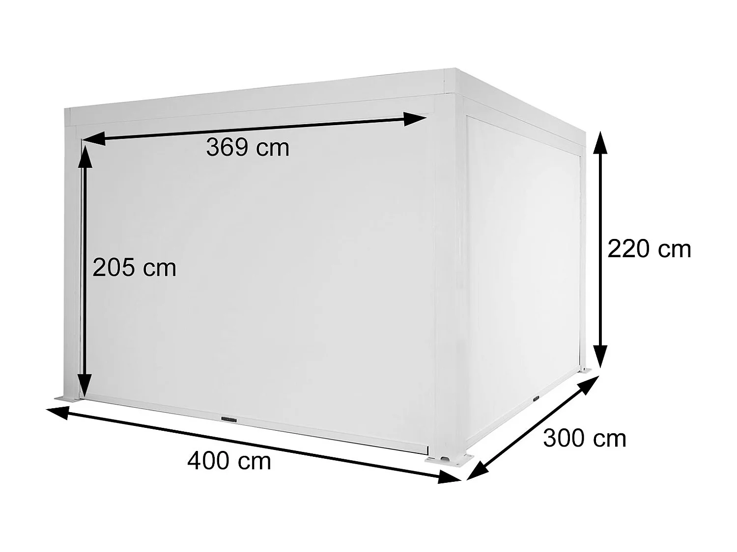 Pergola MCW-L46 mit Seitenwand, Anthrazit