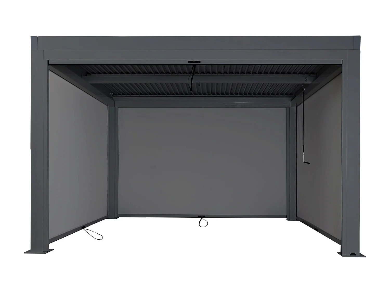 Pergola MCW-L46 mit Seitenwand, Anthrazit