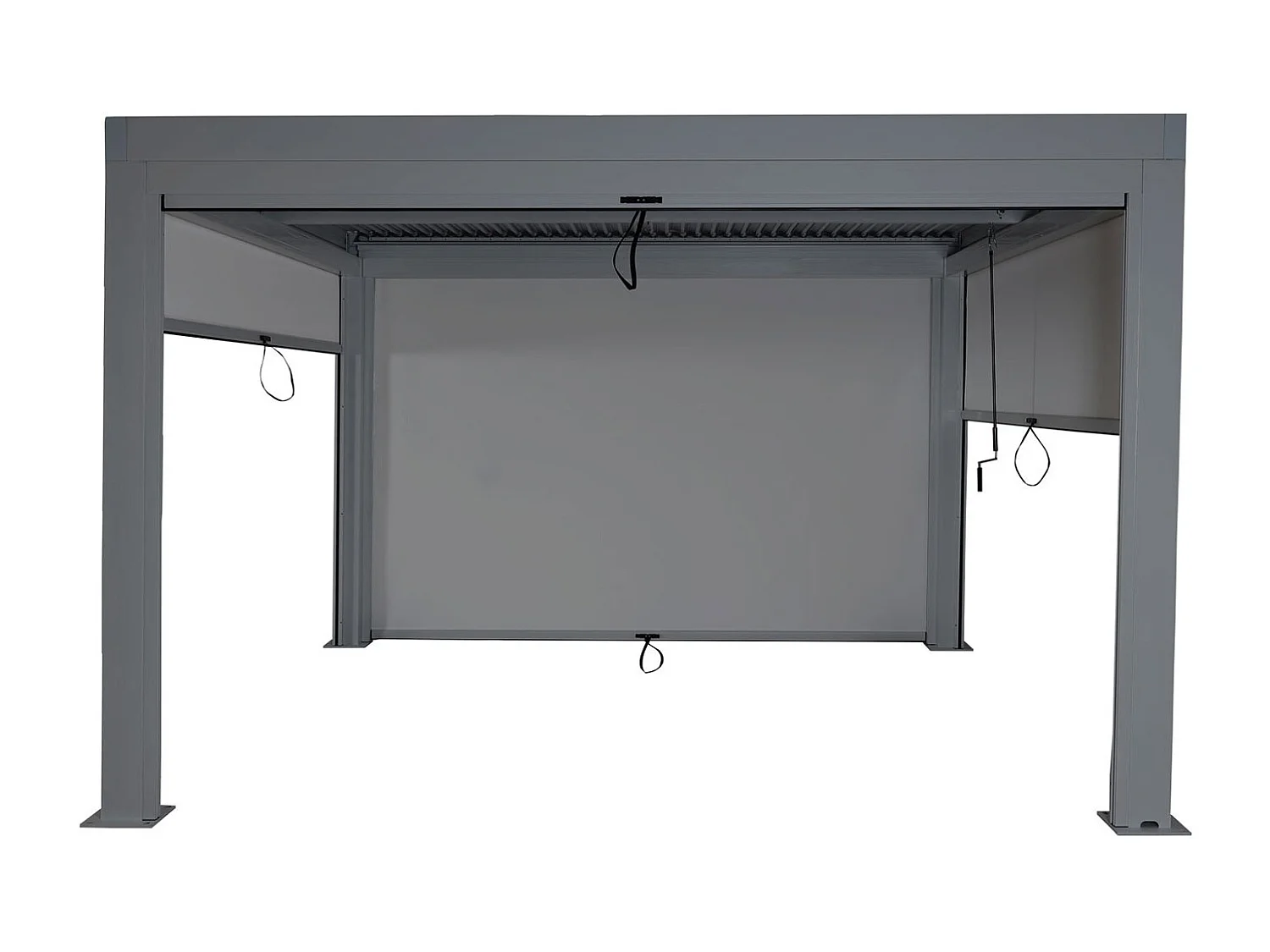 Pergola MCW-L46 mit Seitenwand, Anthrazit