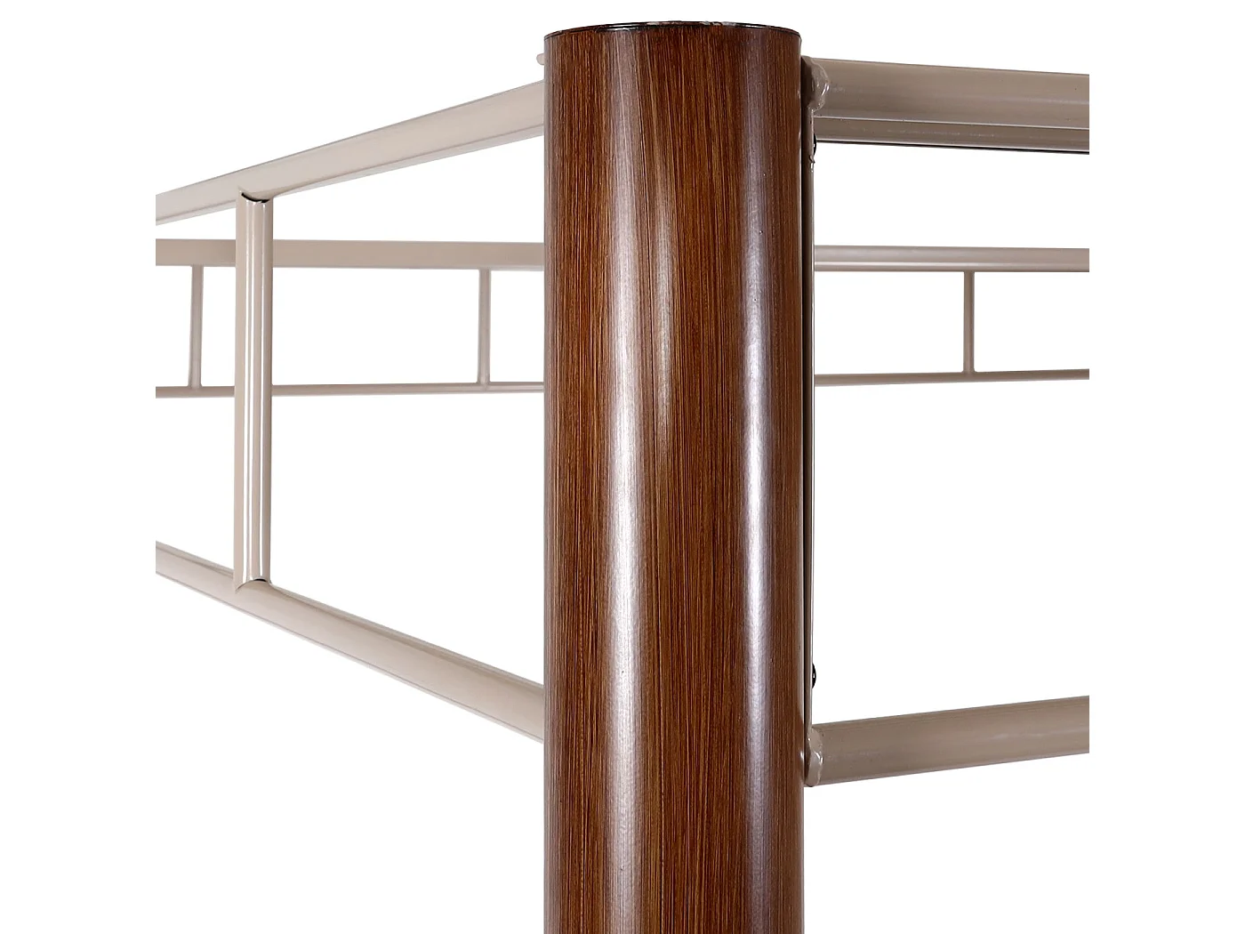 Gazebo pergola regolabile baldacchino moderno elegante giardino MCW-L42 acciaio effetto legno bambù 3x3m avorio bianco