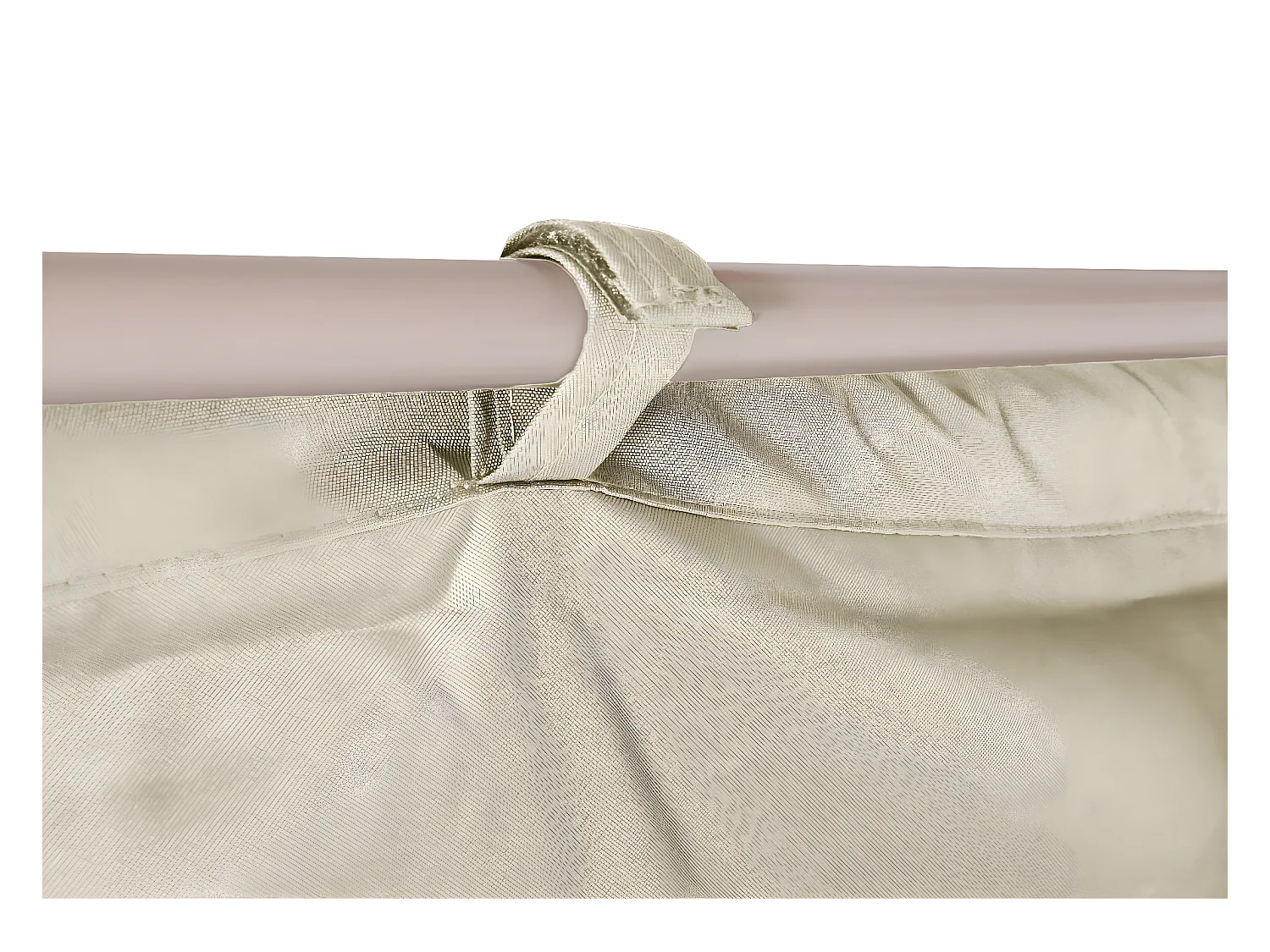 Gazebo pergola regolabile baldacchino moderno elegante giardino MCW-L42 acciaio effetto legno bambù 3x3m avorio bianco