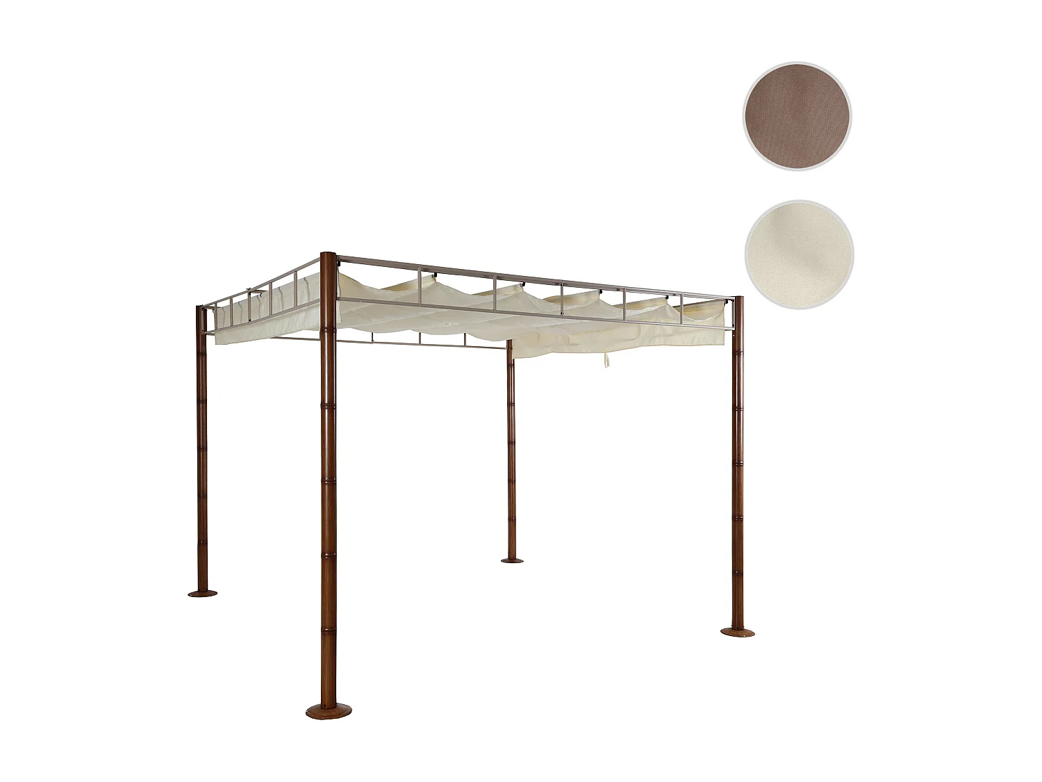Pergola MCW-L42, Creme-weiß
