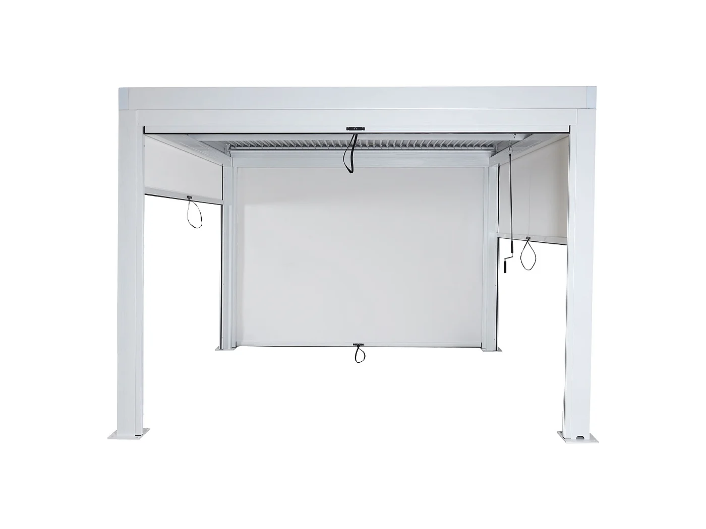 Pergola MCW-L46 met zijwand,  wit