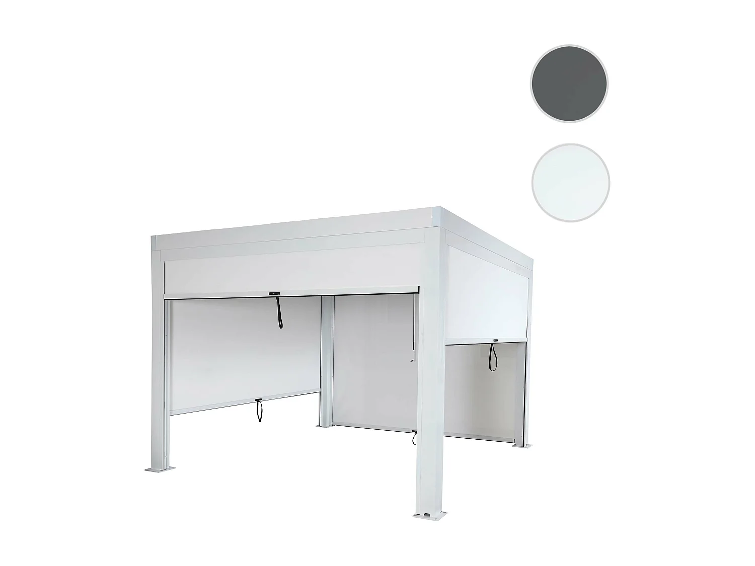 Pergola MCW-L46 ze ścianą boczną,  biały