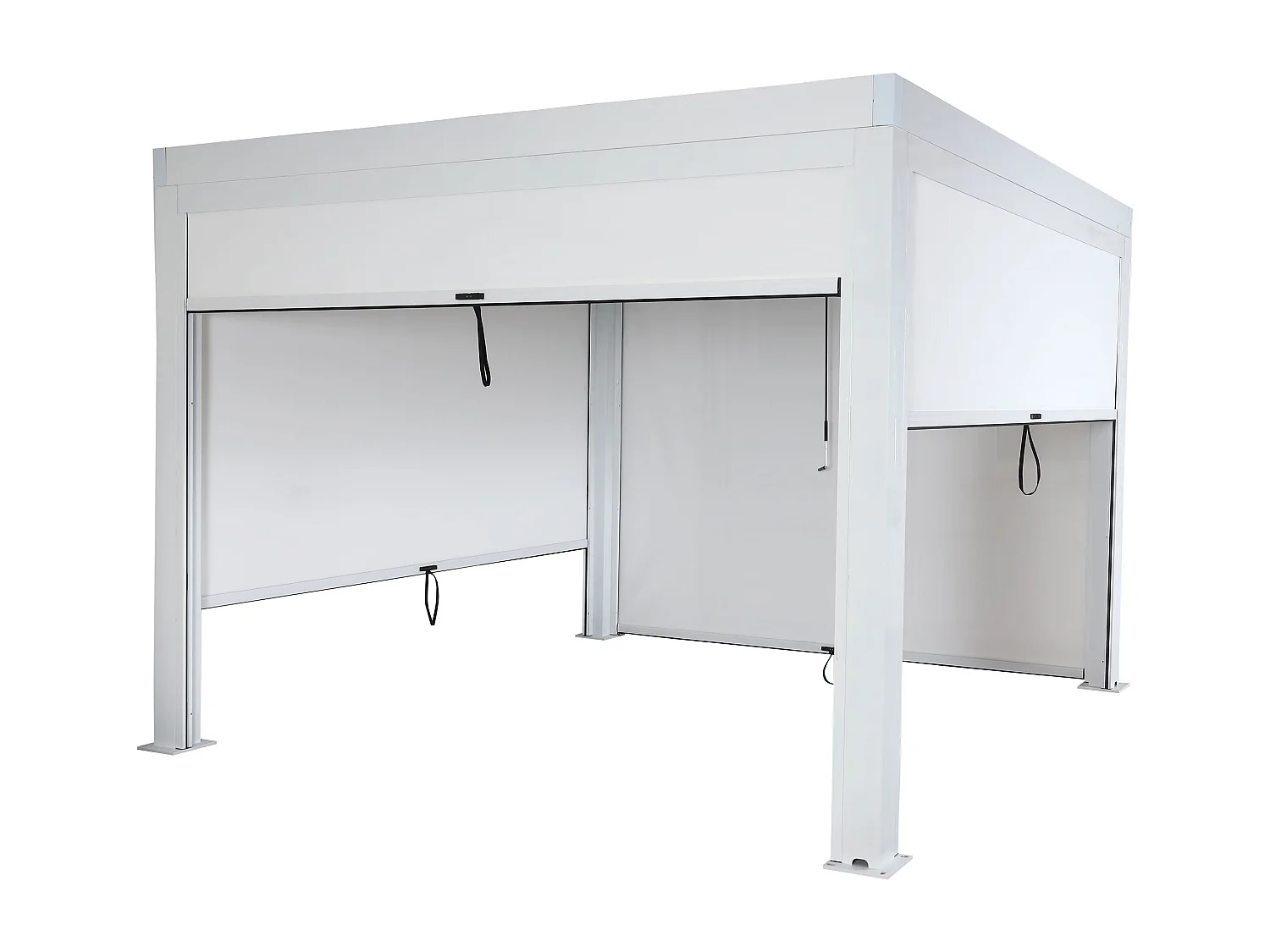 Pergola MCW-L46 med sidevæg,  hvid