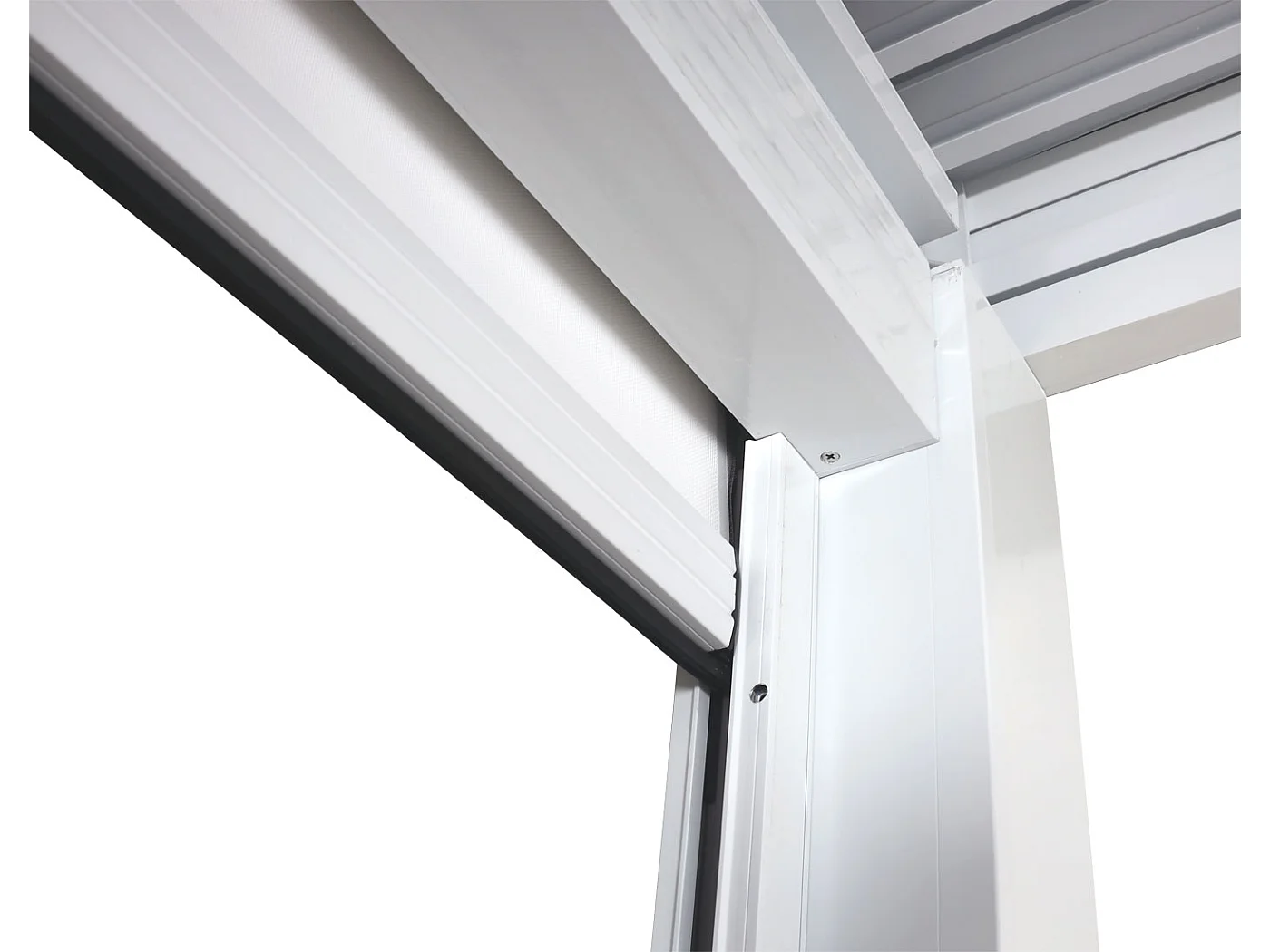 Pergola MCW-L46 med sidevæg,  hvid