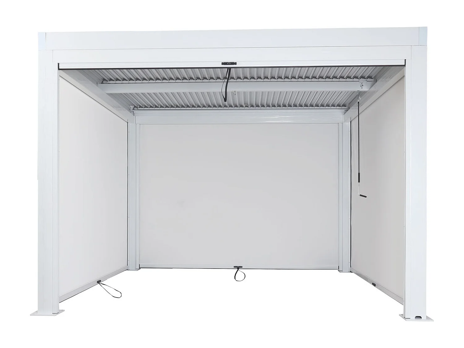 Pergola MCW-L46 med sidevæg,  hvid