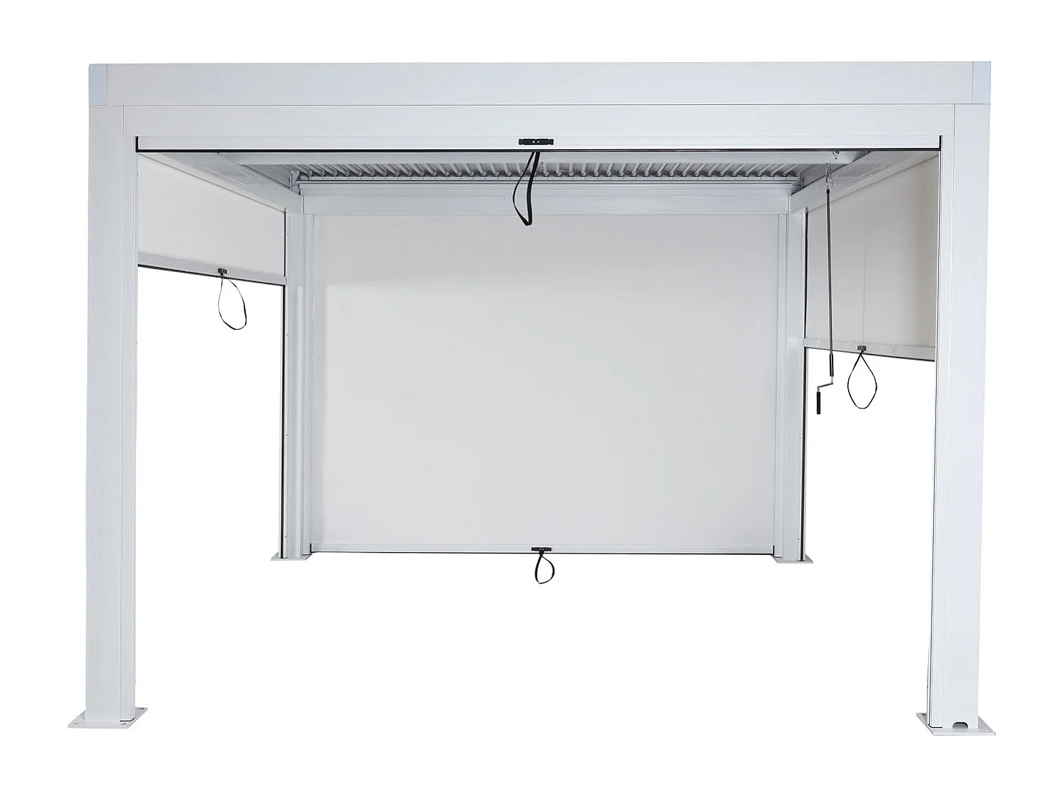 Pergola MCW-L46 med sidevæg,  hvid