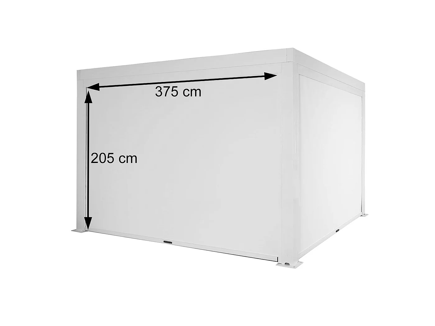 Sidevæg til pergola MCW-L46,  hvid