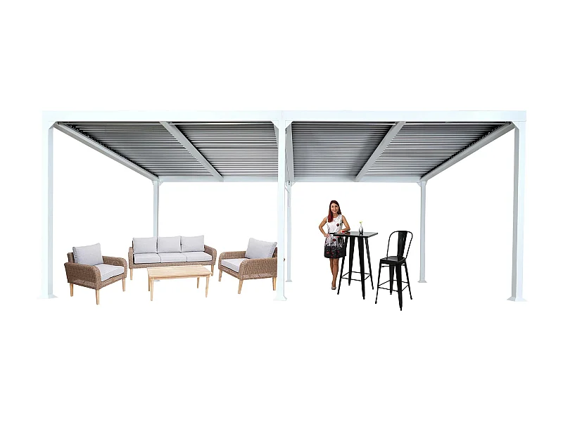 Pergola aluminiowa MCW-L41,  biały