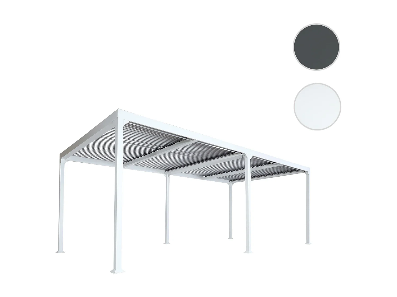 Pérgola de alumínio MCW-L41,  branco
