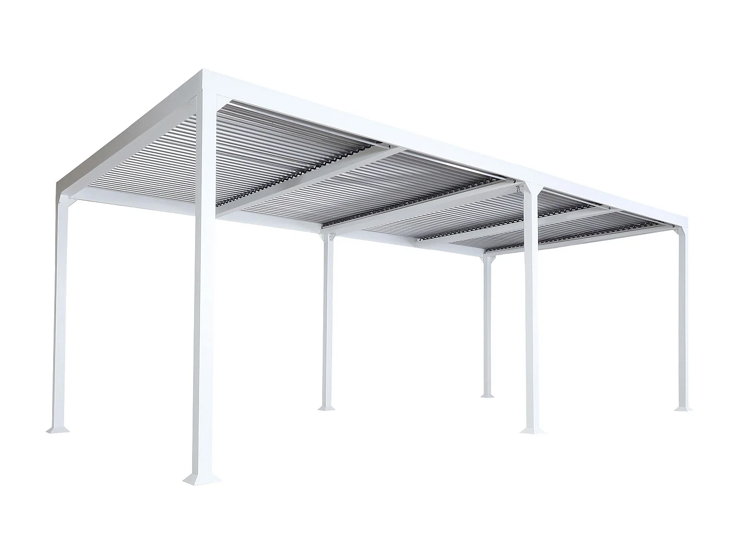 Aluminiumspergola MCW-L41,  hvid