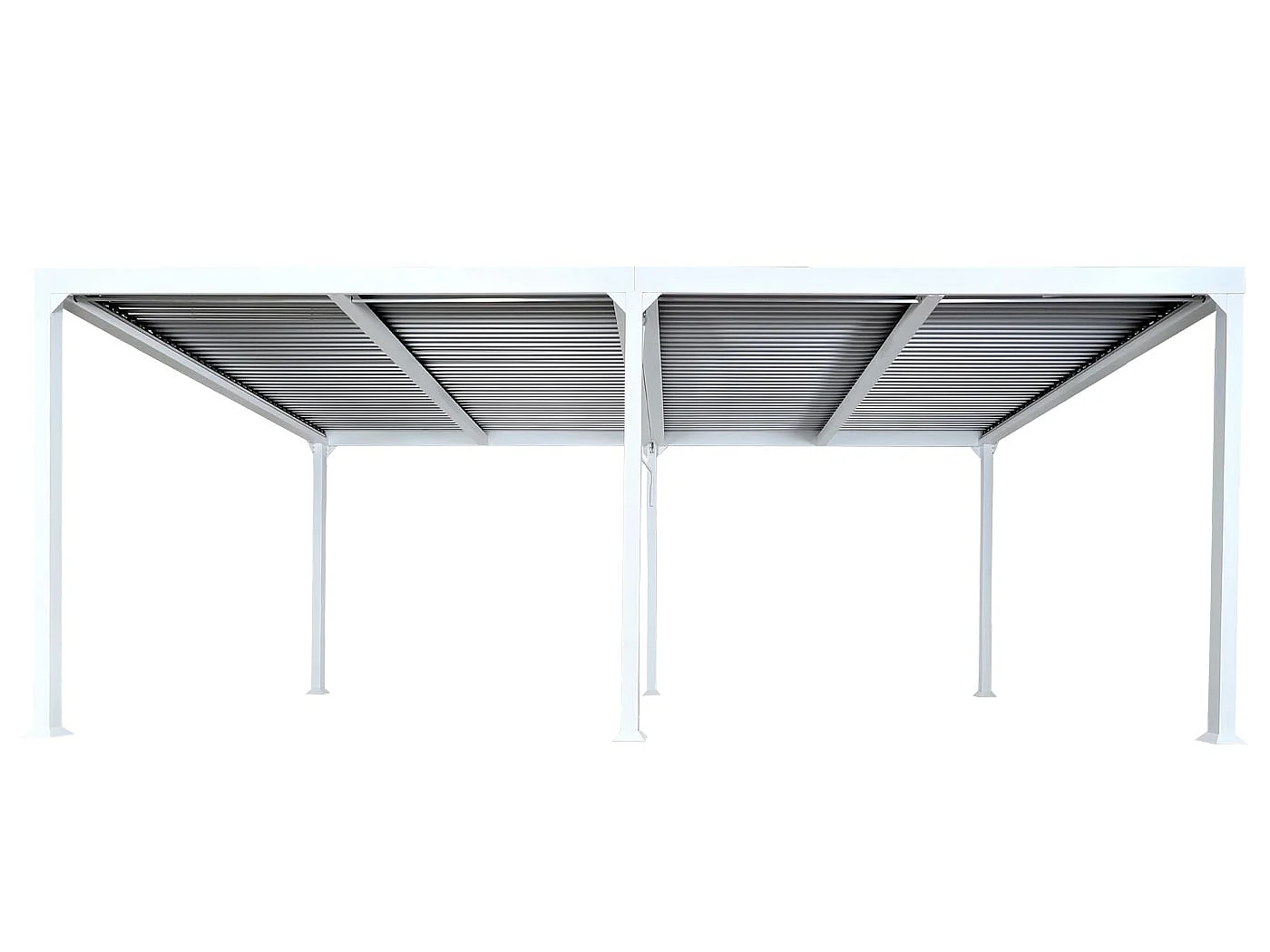 Aluminiumspergola MCW-L41,  hvid
