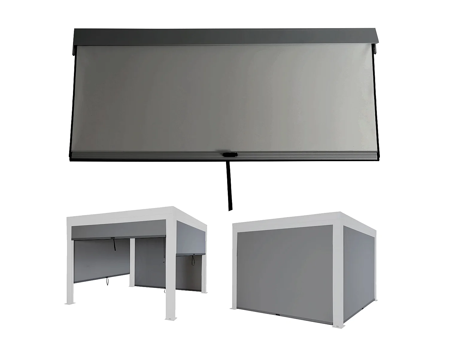 Seitenwand für Pergola MCW-L46 (4er), Anthrazit