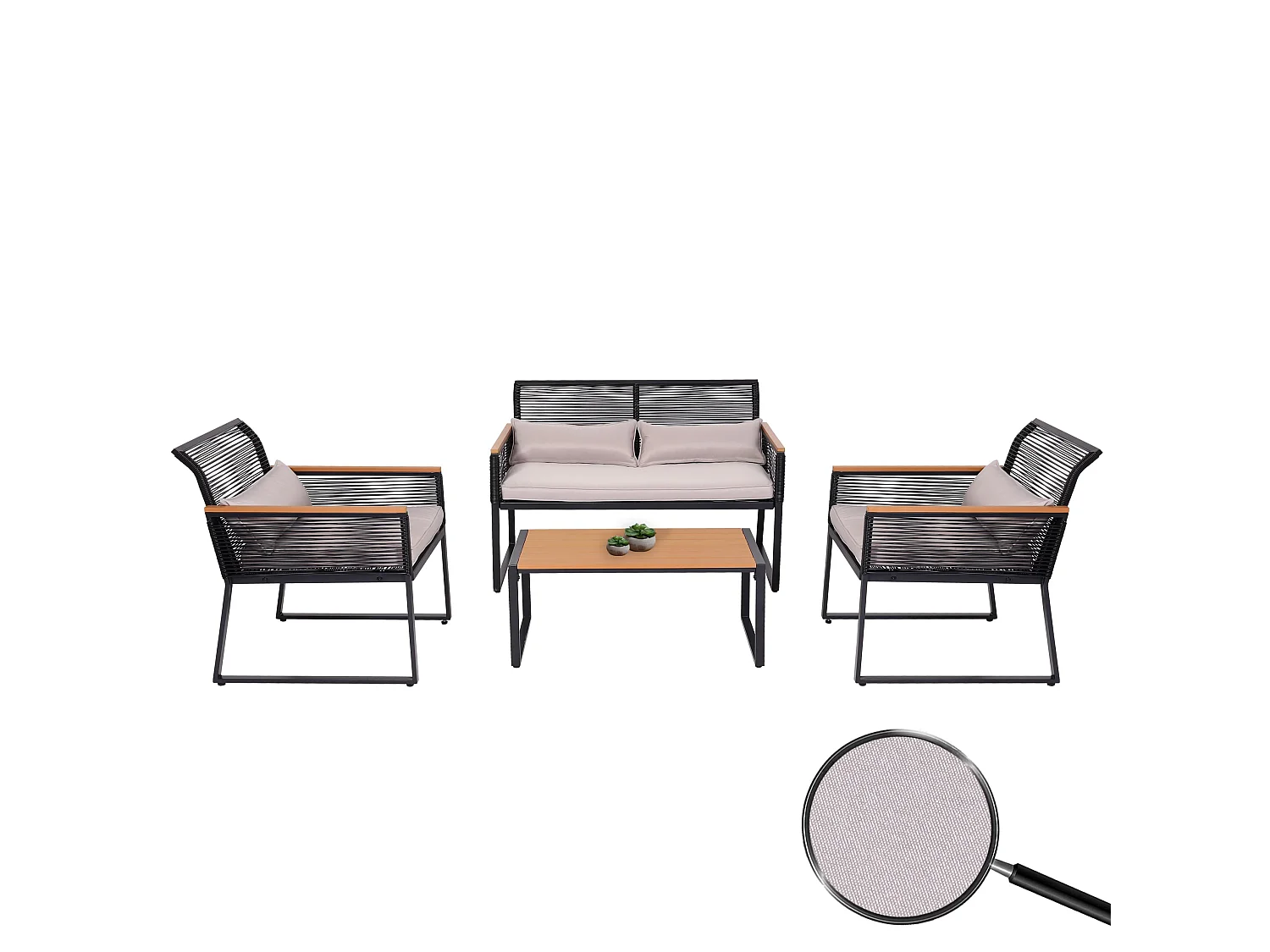 Garten-Garnitur MCW-K42 (4er-Set)