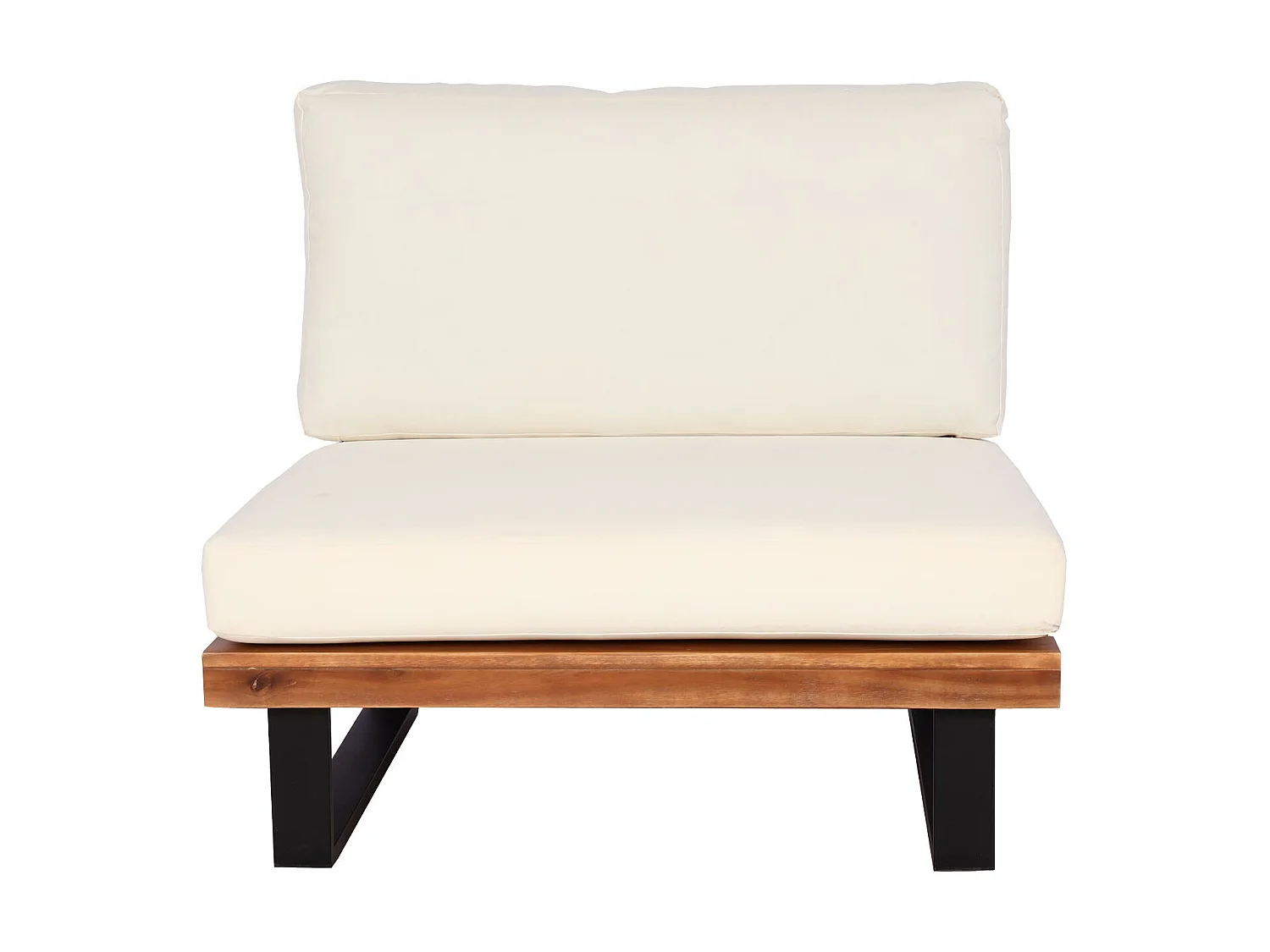 Conjunto de jardim MCW-H54 (conjunto de 4),  castanho, estofos creme branco