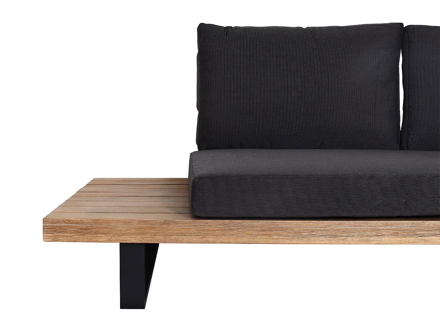 Zestaw ogrodowy MCW-H54 (zestaw 4-częściowy),  jasnobrązowy, tapicerka ciemnoszara