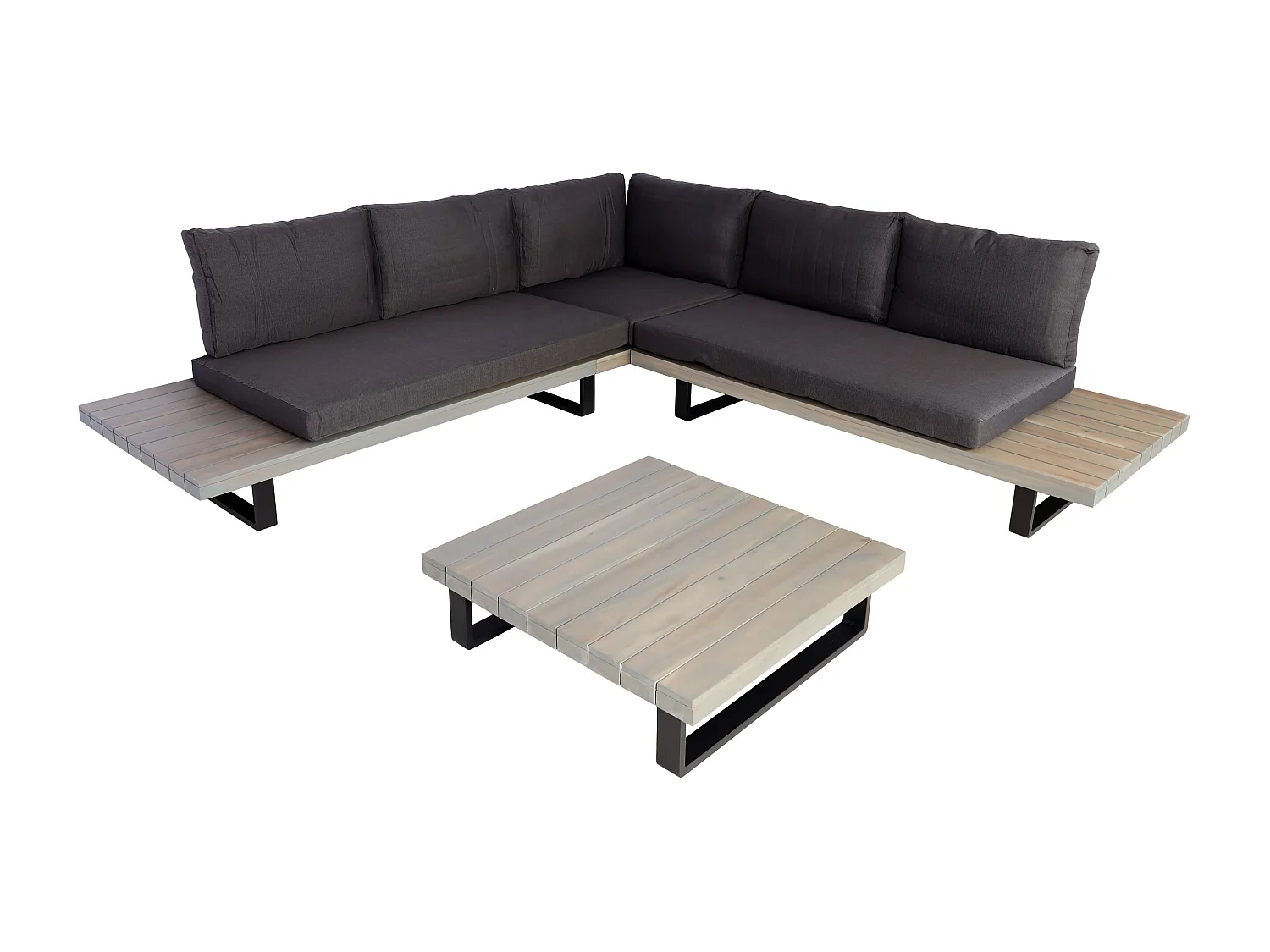 Tuinset MCW-H54 (set van 2),  grijs, donkergrijze bekleding