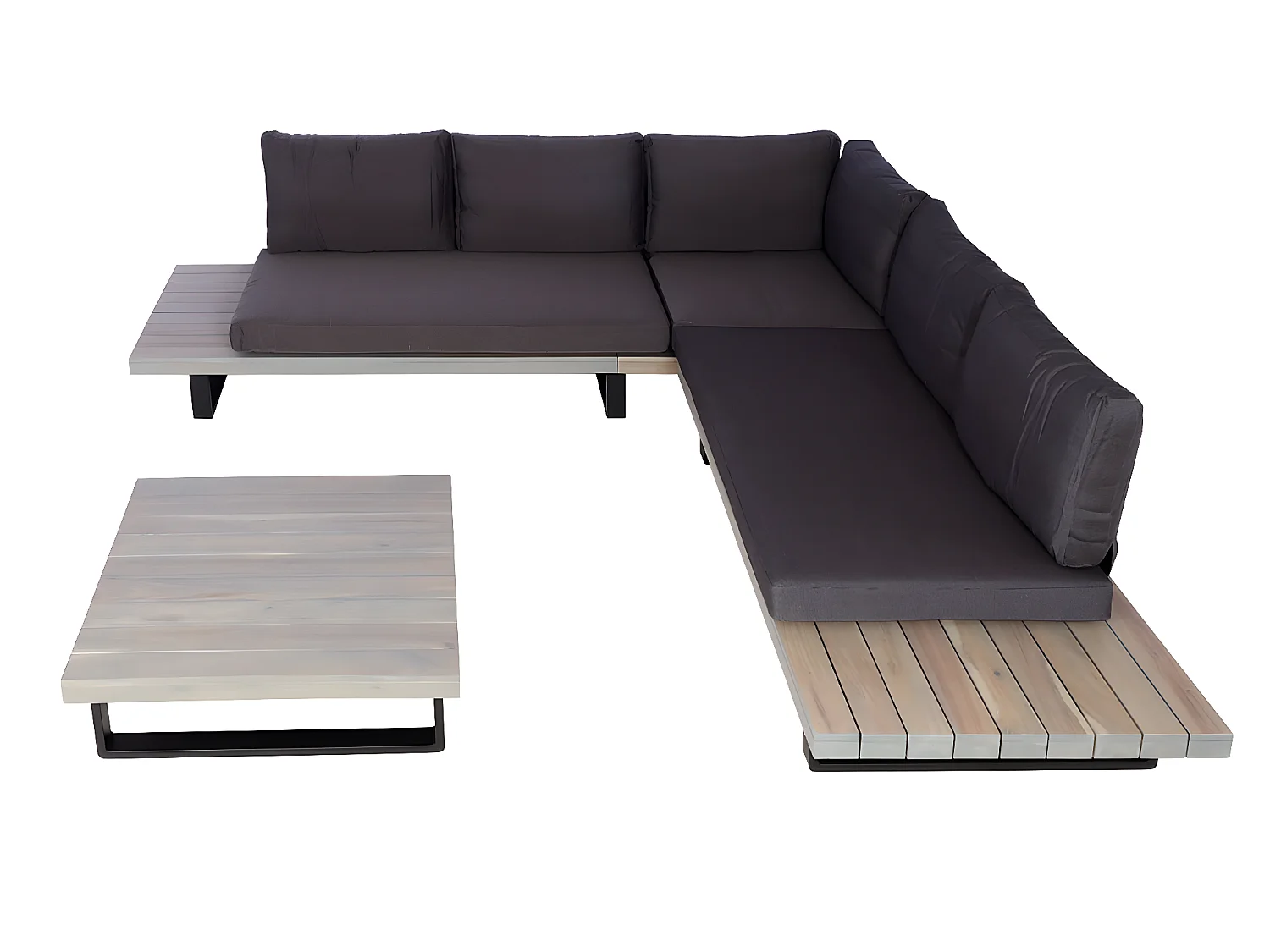 Tuinset MCW-H54 (set van 2),  grijs, donkergrijze bekleding